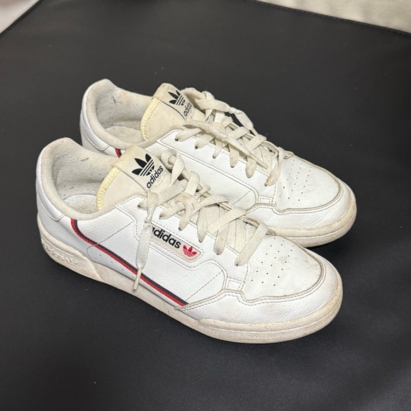 adidas Shoes - Adidas White Sneakers with Red and Black Details